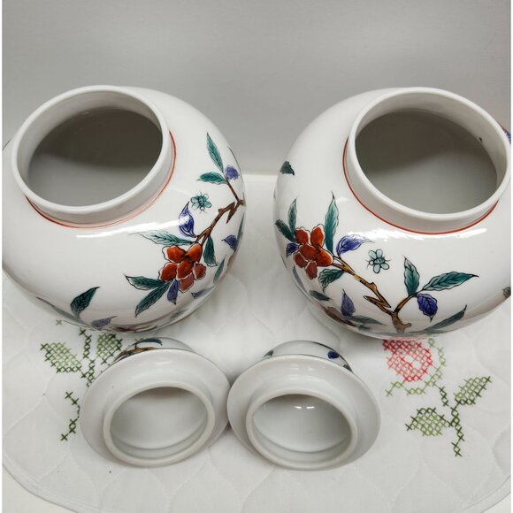 Andrea By Sadek Vintage Ginger Jars Vase w/Lid Numbered Japan 10" Floral Design - Picture 7 of 10